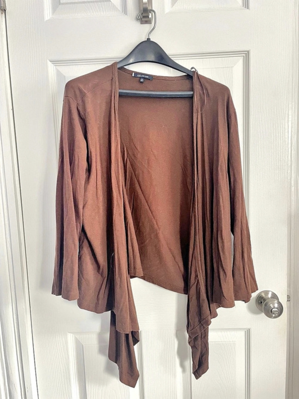 Anne Klein Brown Draped Cardigan Size 2X Like New